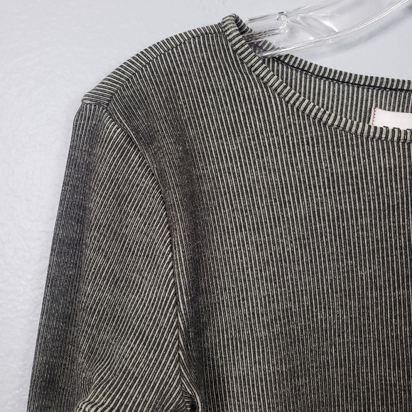 UO BDG Zoe Longsleeve Cutout Top Black Tan Sz L - Picture 3 of 9